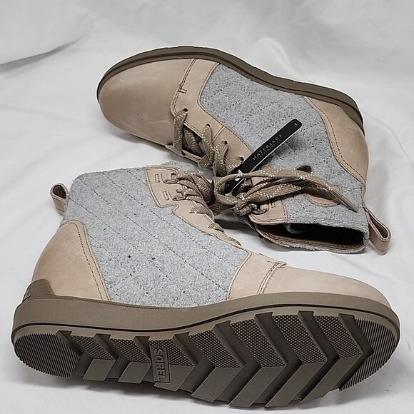 🐨SOREL🐨EVIE 11 NW LACE WOMAN 9.O BOOTIES WATERPROOF OMEGA TAUPE WET SAND NWOB - Picture 13 of 16